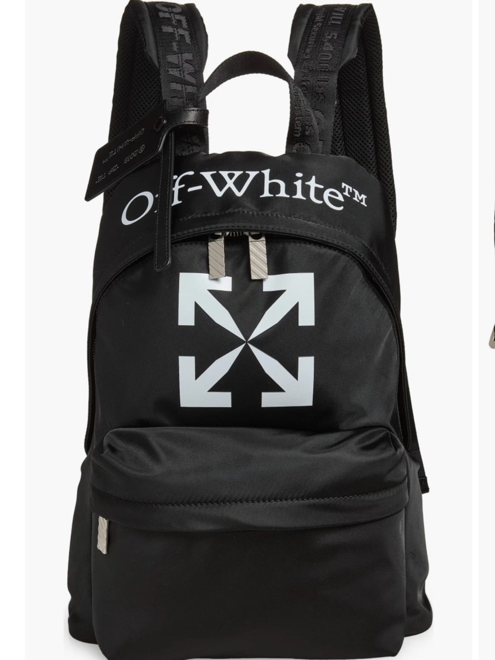 💯 Authentic- Off-White Black Logo Backpack Unisex